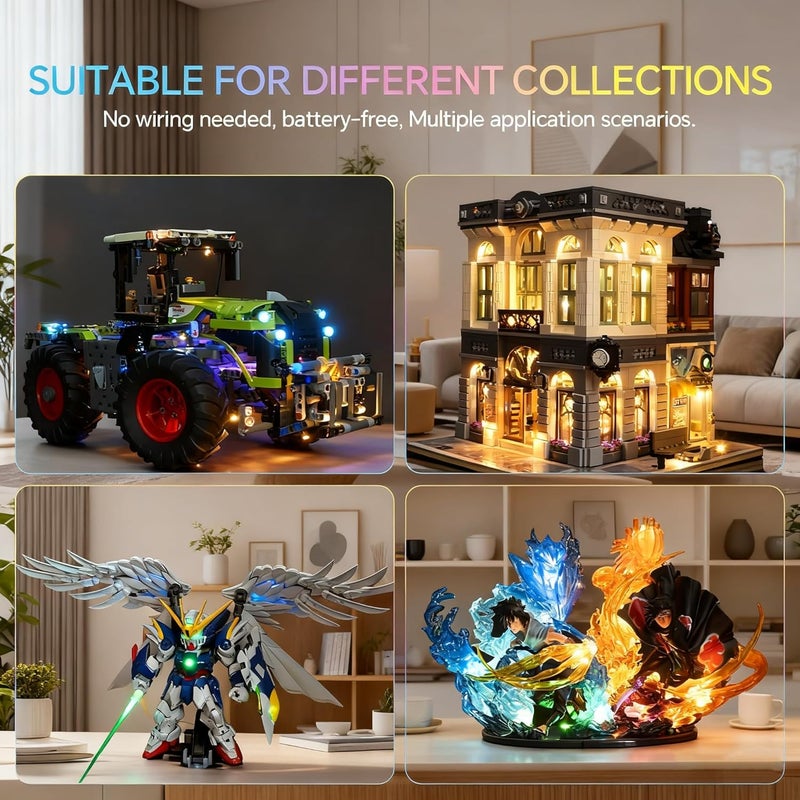 LBASE 4th gen Wireless LED Light Set Compatible for Gundam MG Model, for Gunplas MG RG HG MGSD Q Kits, Wireless Induction LED Lights, Model Add Lamp Beads (-4th) - Image 3